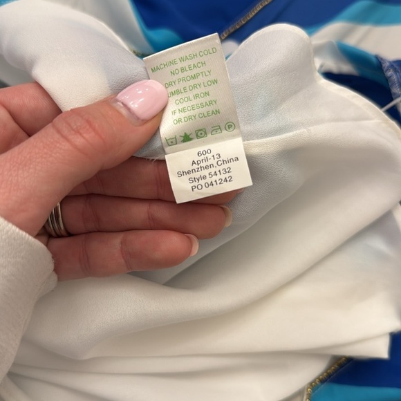 EUC Lilly Pulitzer Caldwell  maxi dress stripes blue white - Picture 10 of 10